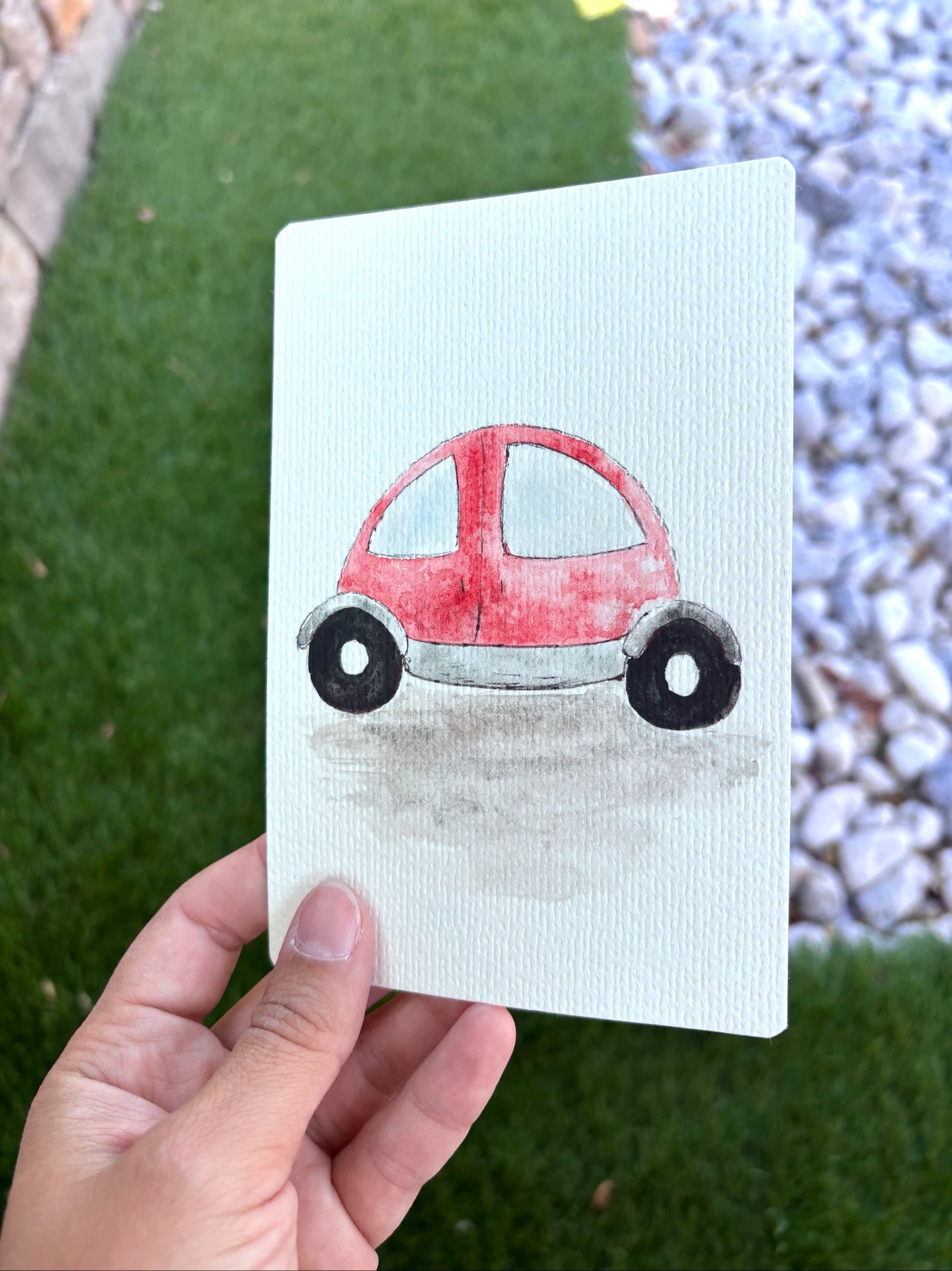 Desenho de aquarela de carro para criança – photo 2